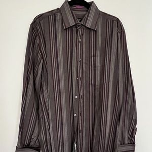 Paul Smith Men's Shirt- Brown/Cranberry